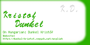 kristof dunkel business card